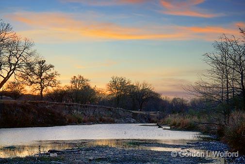 Guadalupe River Sunset_44493.jpg - Photographed near Kerrville, Texas, USA.
